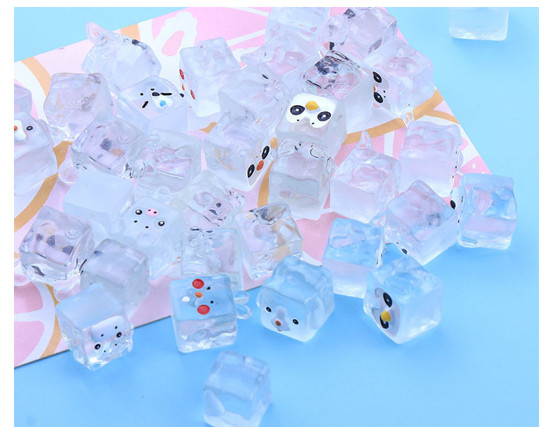 卡通夜光动物冰透冰块 diy奶油胶发夹立体材料 冰箱贴树脂小配件详情13