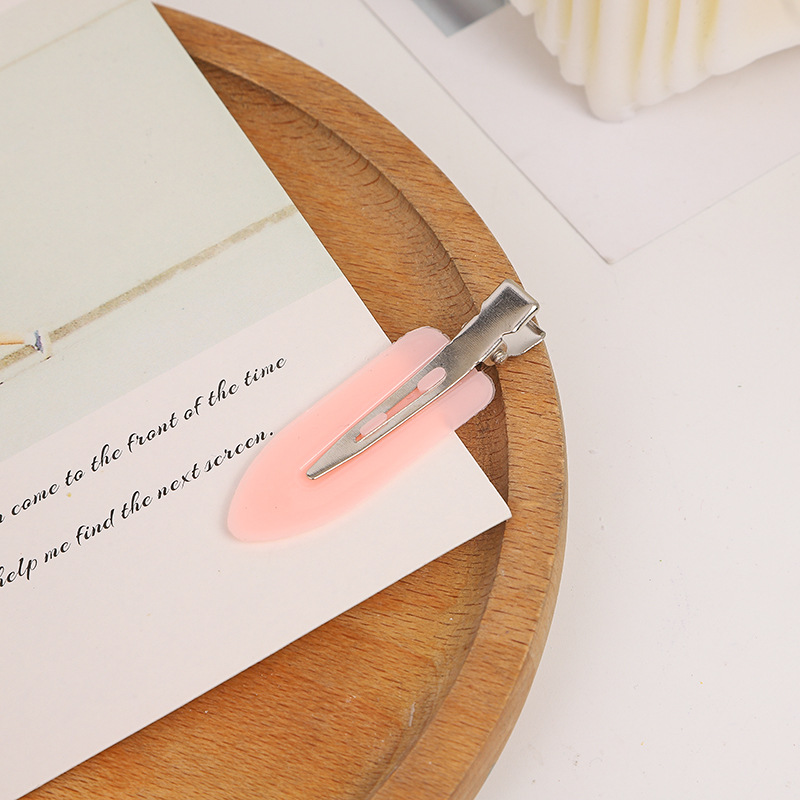 爆款甜美网红糖果色透明无痕发夹超闪充粉冲浪板发卡刘海碎发边夹详情10