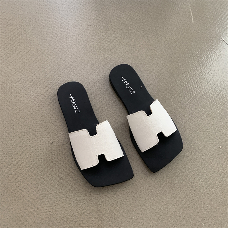 女士凉拖鞋外穿2024年夏季新款时尚百搭复古舒适平底防滑一字拖潮详情40