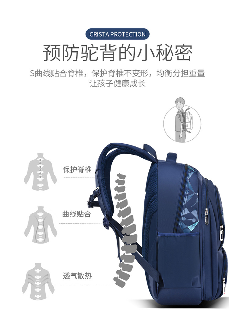 Nueva escuela primaria mochila escolar versión coreana casual bolsa de niños 1-3-6 grado lateral refrigerador tipo mochila de hombro de estudiante pic 8