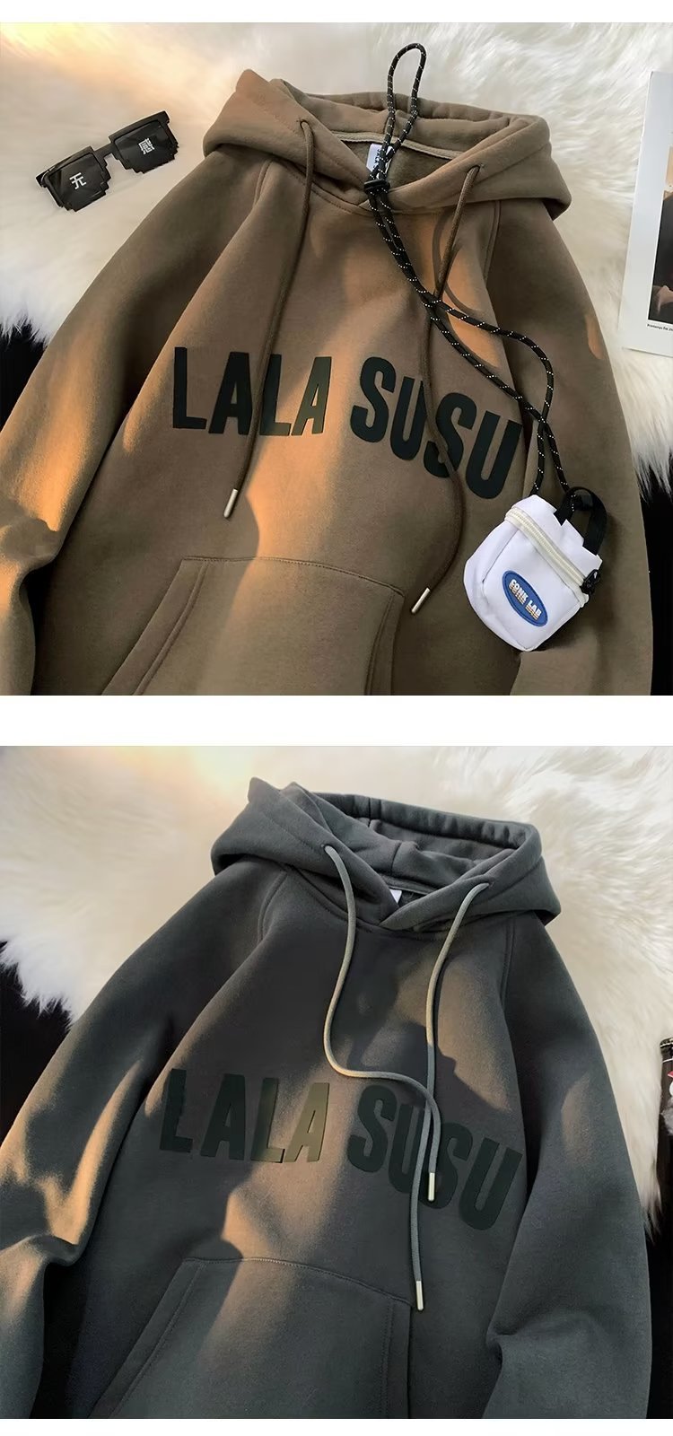 2022美式重磅卫衣男生冬季复古加绒加厚连帽外套秋冬ins潮牌上衣详情2