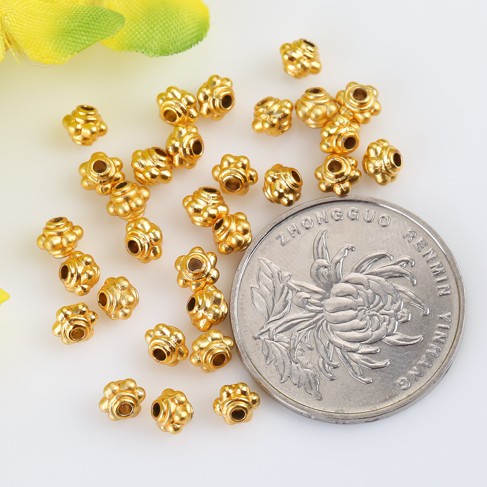 Ancient-style gold beads, dragonfly eyes, sand gold loose beads, diy bracelet accessories, necklaces, beaded and stringing jewelry accessories wholesale pic 4