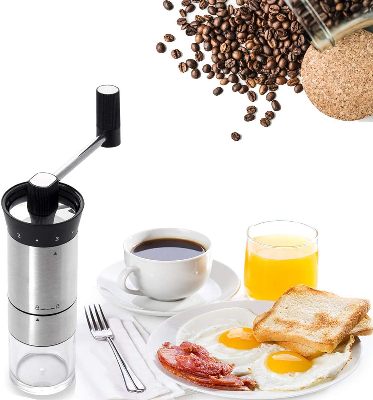 Stainless steel coffee grinder detachable portable grinder ceramic grinding core 191002 pic 5