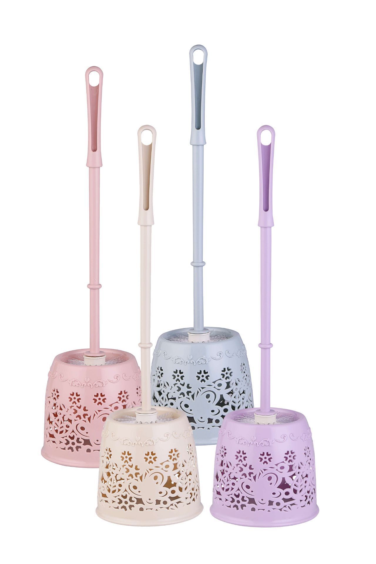 清洁刷日式素色义乌热卖爆款镂空蝴蝶花马桶刷套装详情1