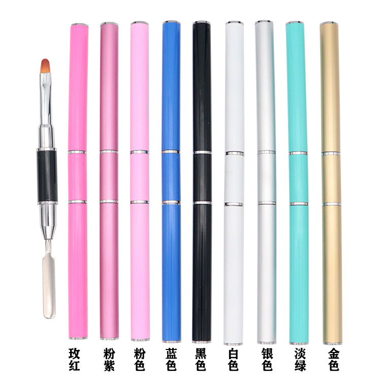 shanilak nail art Double-headed phototherapy pen, embossing stick, extension glue, crystal glue pen, dual-purpose steel push glue pen, nail art tool set, nail water drill, suitable nail art pen pic 2