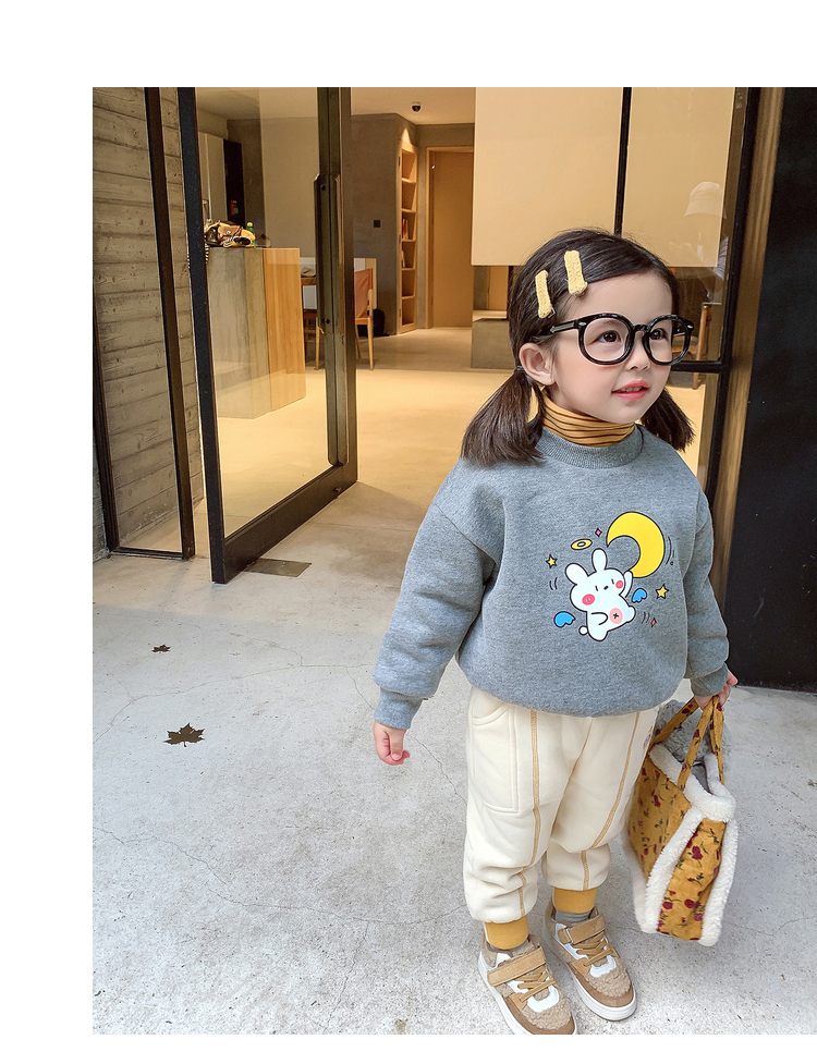 儿童加绒卫衣女童冬季2022新款秋冬韩版百搭上衣小童洋气宝宝冬装详情43