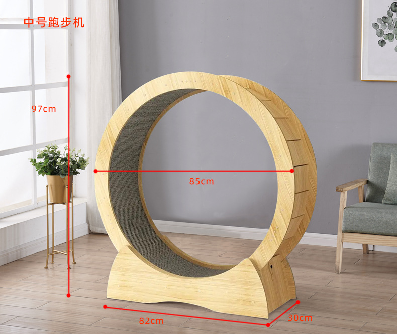 工厂直发猫咪跑步机静音滚轮猫咪健身运动跑道猫爬架转轮玩具详情8