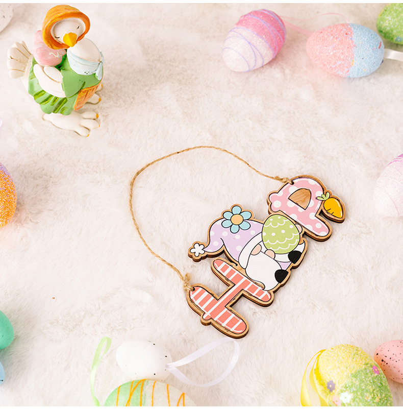 New cross-border Easter decorative items, Easter letter pendants, colorful rabbit pendants, colorful letter pendants pic 11