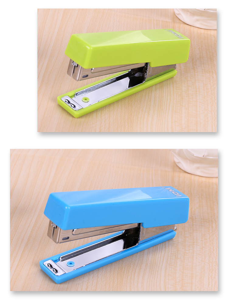 Student office supplies three-color compact and durable stapler, 10-pin labor-saving stapler manufacturer wholesale pic 13