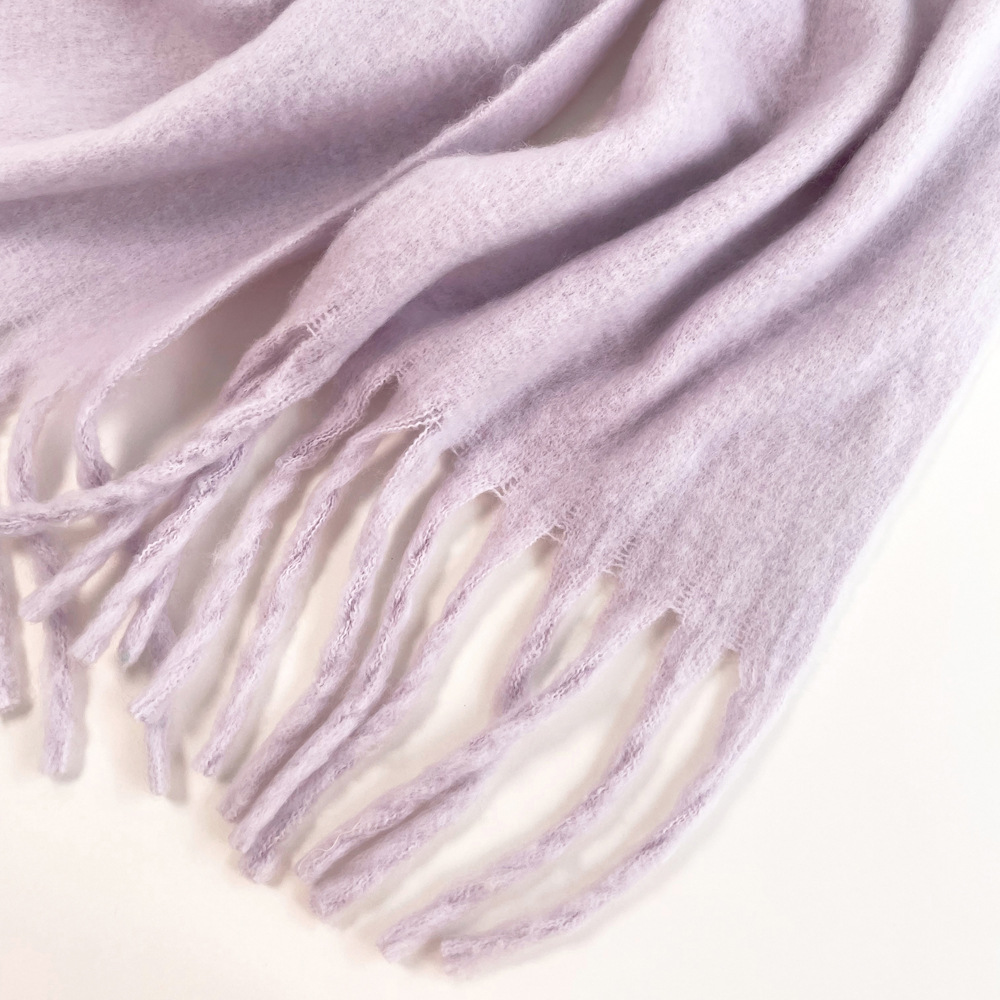 Solid color mohair scarf, sweet potato best-selling warm mid-length scarf, winter shawl, scarf for outerwear, wholesale from Europe and America pic 20