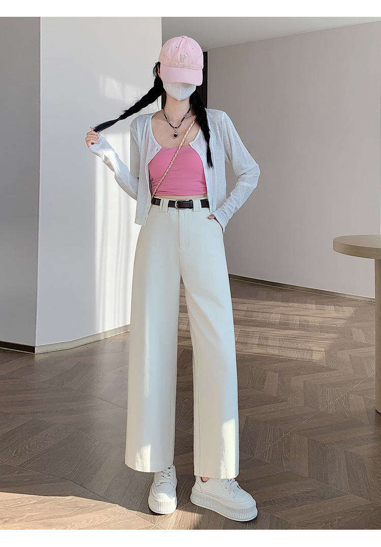 法式八分九分天丝棉阔腿牛仔裤女秋季新款小个子宽松显瘦直筒裤详情41