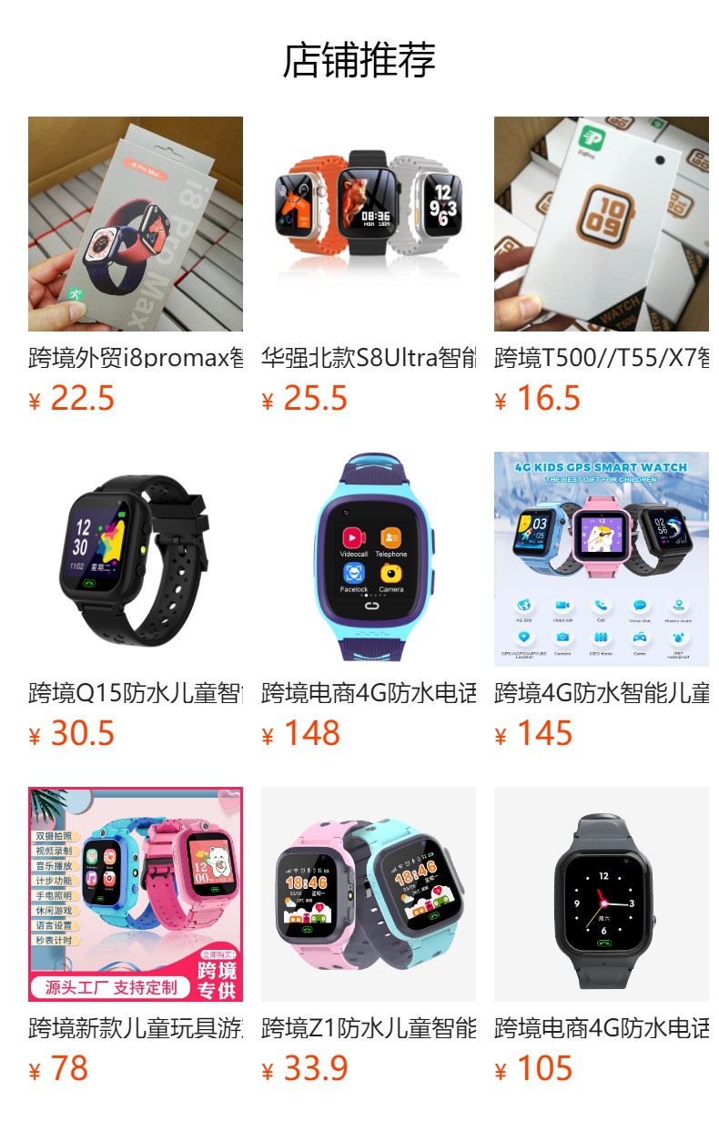 Q19儿童智能电话手表移动小学生天才防水拍照微聊通话Q12批发礼品详情1