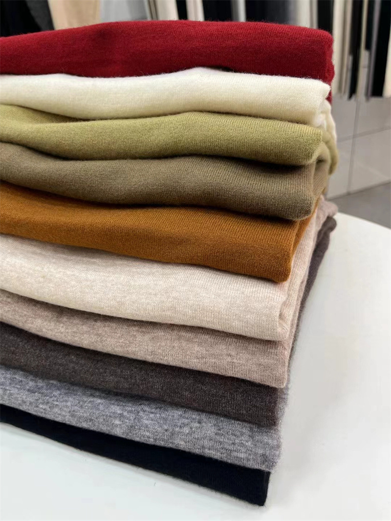 韩版秋冬季百搭圆领套头毛衣女2024新款纯色简约内搭显瘦针织上衣详情38