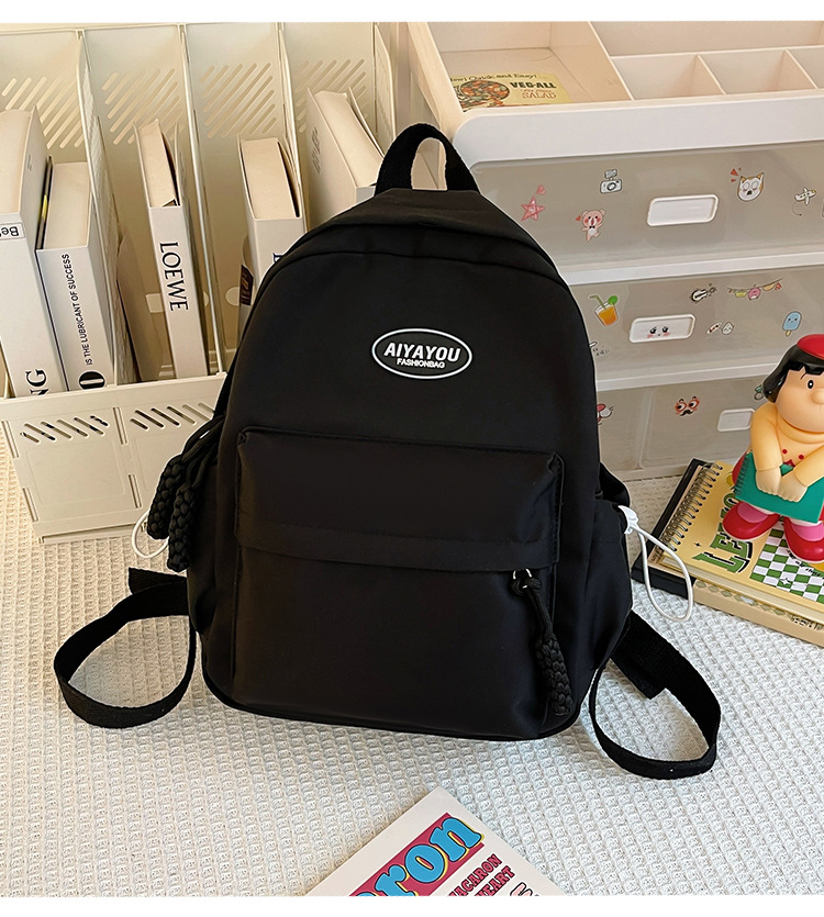 书包男高中生日系简约大容量新款双肩包女初中大学生百搭电脑背包详情31