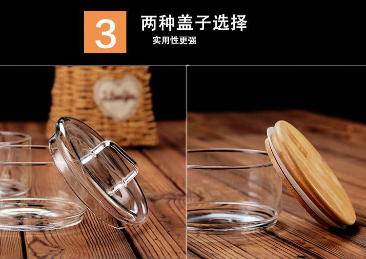 New glass bowl, fruit and vegetable salad bowl, home snack storage jar, multi-layer sealed storage jar, salad bowl pic 7