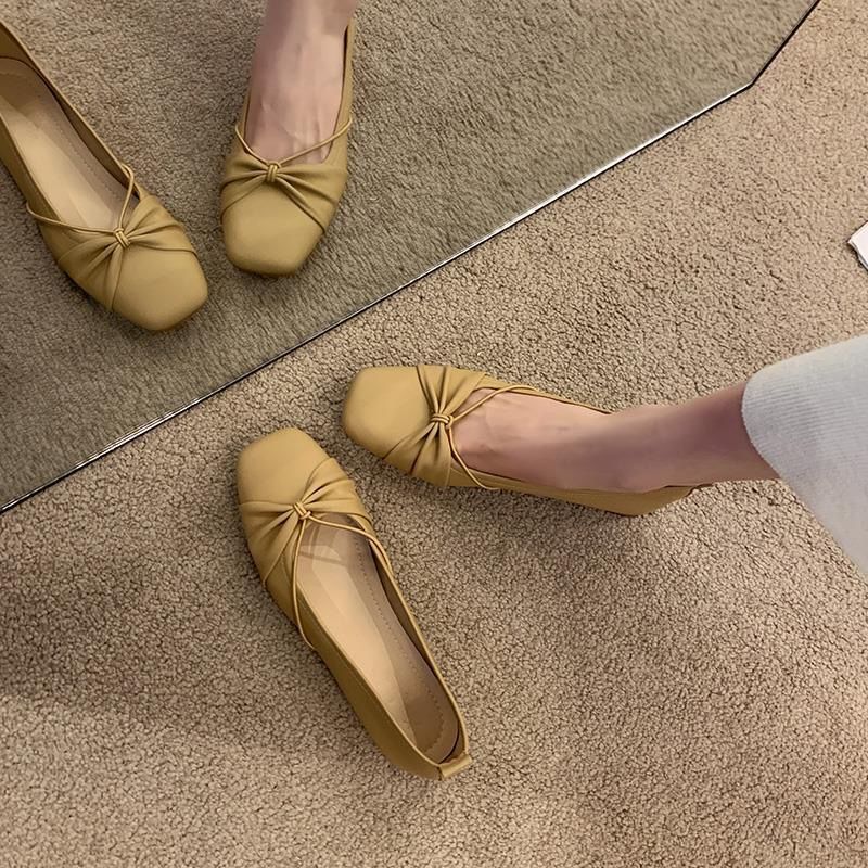 玛丽珍仙女配裙子单鞋女2024新款夏浅口晚晚风平底一脚蹬奶奶瓢鞋详情17