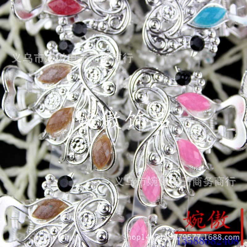 Alloy diamond-encrusted small claw clips, grab clips, hair clips, gold and silver, Yiwu two-yuan store small commodity headwear wholesale pic 69