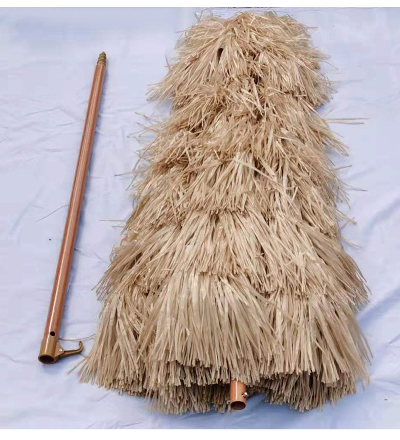 户外遮阳仿真稻草伞防嗮防雨晴雨伞庭院沙滩大号折叠太阳伞详情8