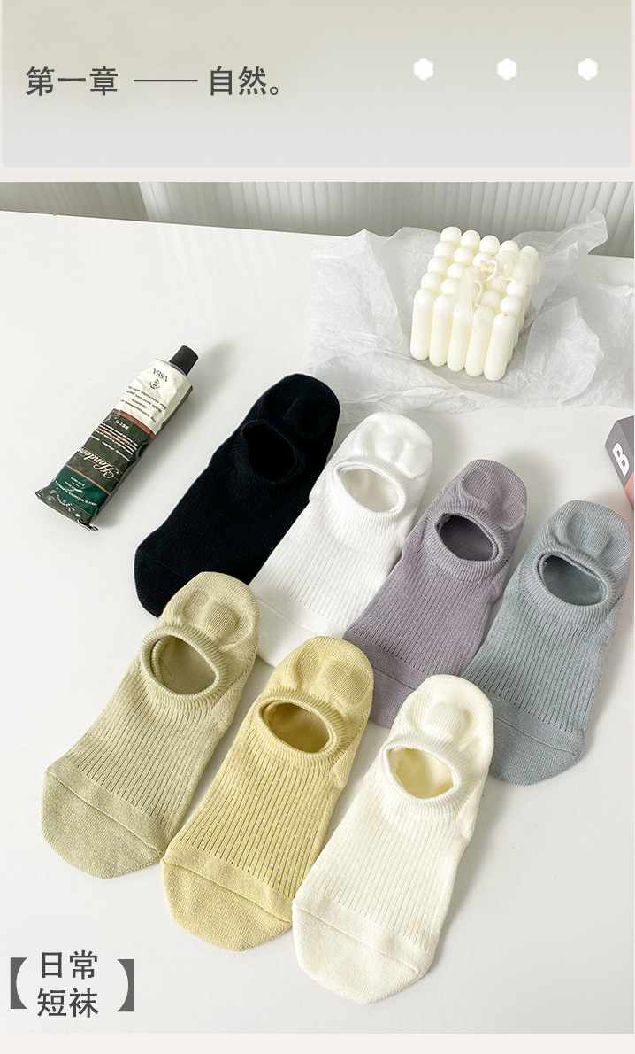 袜子地摊一件代发袜子女春夏薄款短袜浅口船袜女士吸汗纯色隐形袜诸暨女袜批发一件代发详情7
