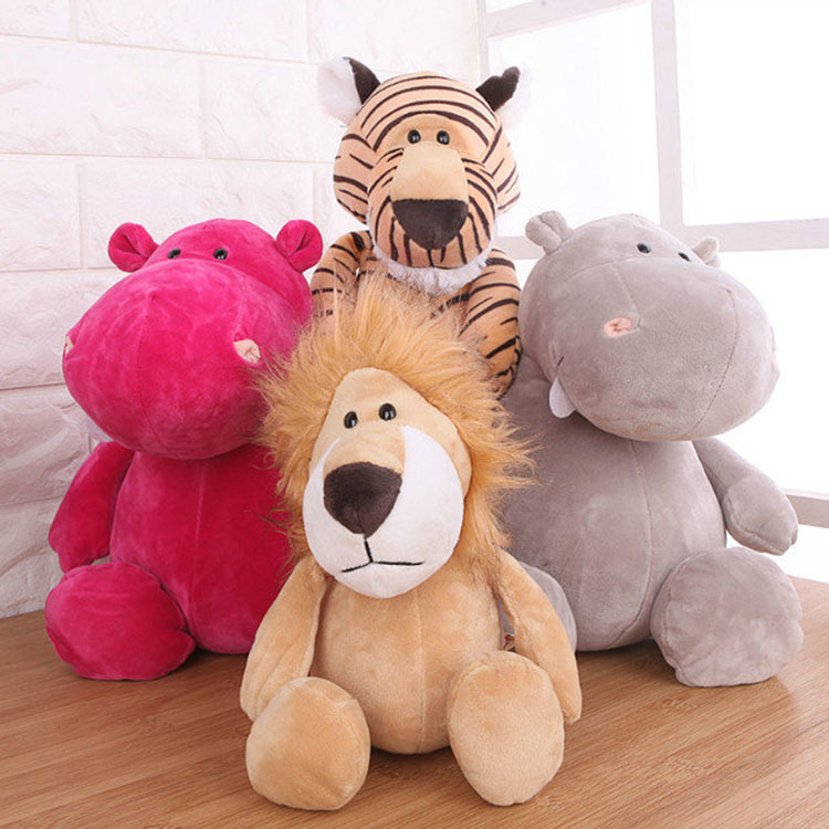 森林动物公仔狮子大象老虎猴子鹿毛绒玩具儿童布娃娃玩偶跨境批发详情21