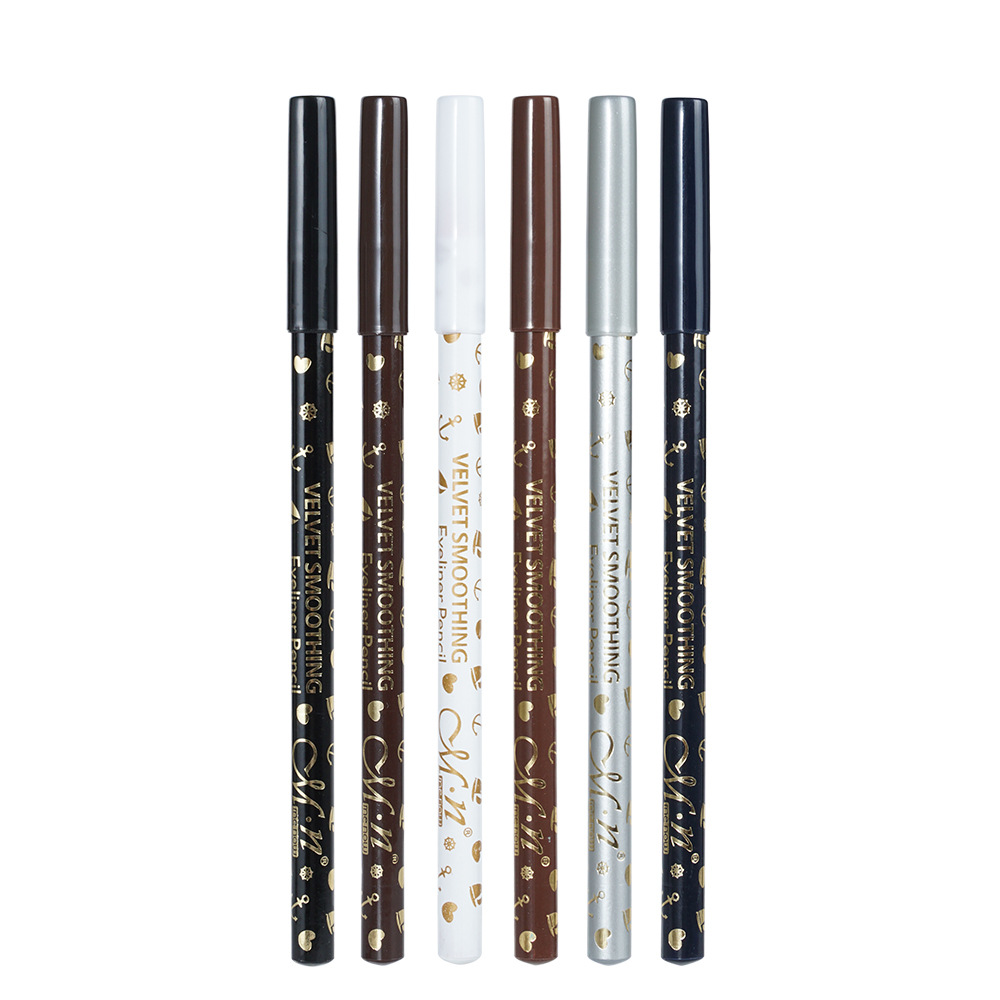 Meno matte, natural, easy to color, long-lasting waterproof, 13.5cm multi-color wooden hard head eyeliner, pencil + pen holder pic 15