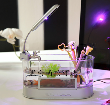 Creative desktop aquarium USB mini small ecological ornamental Golden Dragon fish acrylic fish tank manufacturer wholesale pic 12