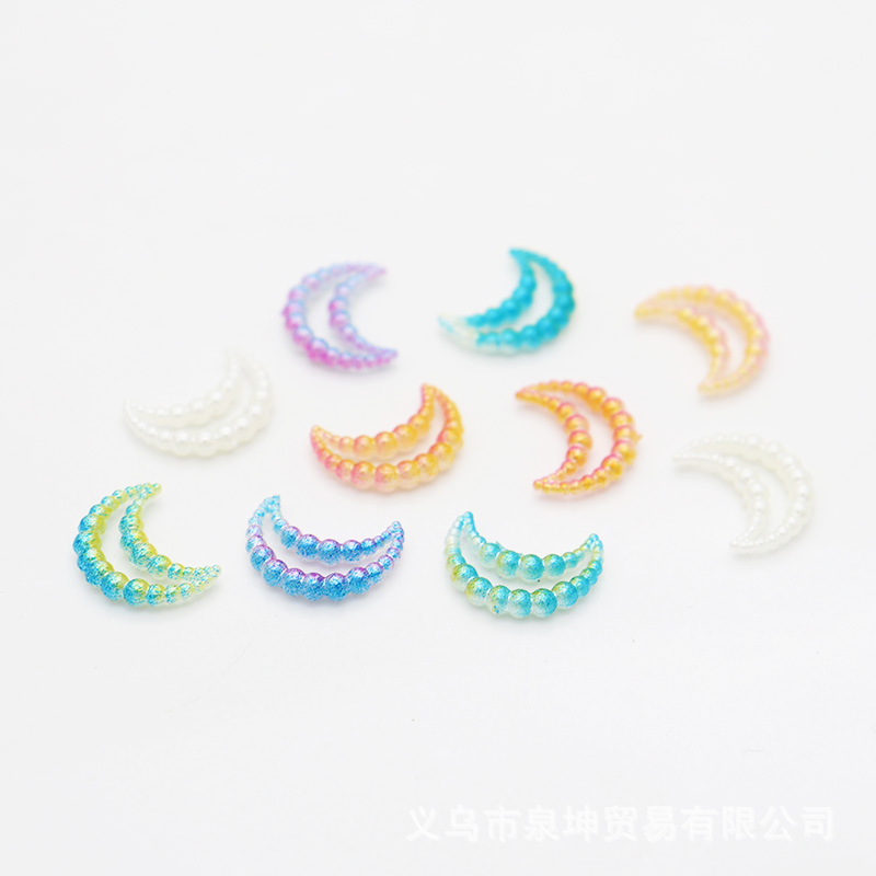 Factory direct sales of colorful ABS imitation pearl, irregular-shaped loose beads, cream resin, phone cases, hair clips, diy accessories pic 7