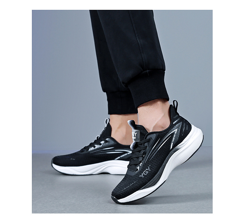 新款男女飞织网面鞋透气轻便跑步防滑运动鞋软底广场舞鞋健身鞋详情31