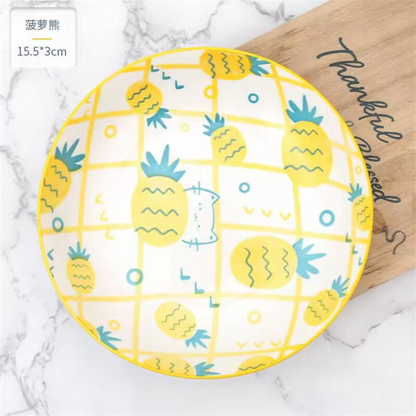 6.25-inch ceramic plates, first-grade round plates, ceramic fruit plates, bowls, plates, rice plates, tableware, vegetable basins, Yiwu products pic 38