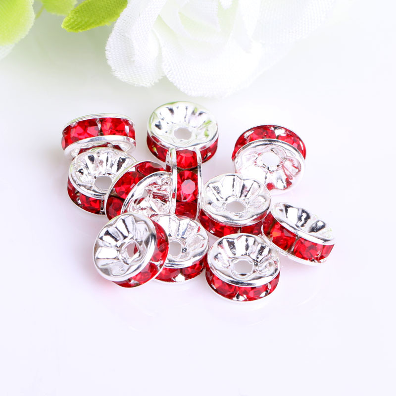 圈隔珠彩色手链镶钻隔片车轮圈手工配件钻6/8/10/12mm diy饰品配详情3