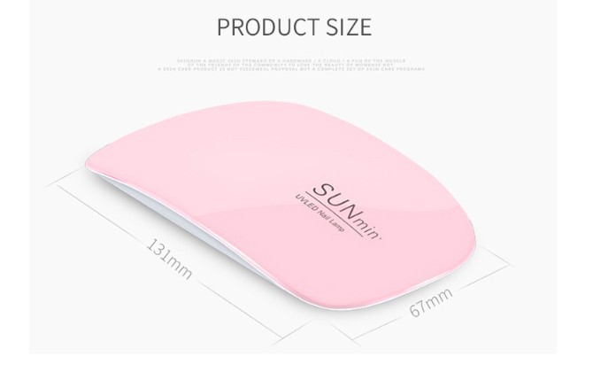 Mini mouse nail art machine, usb portable uv nail polish glue baking dryer, mini quick-drying nail art light therapy machine lamp pic 9