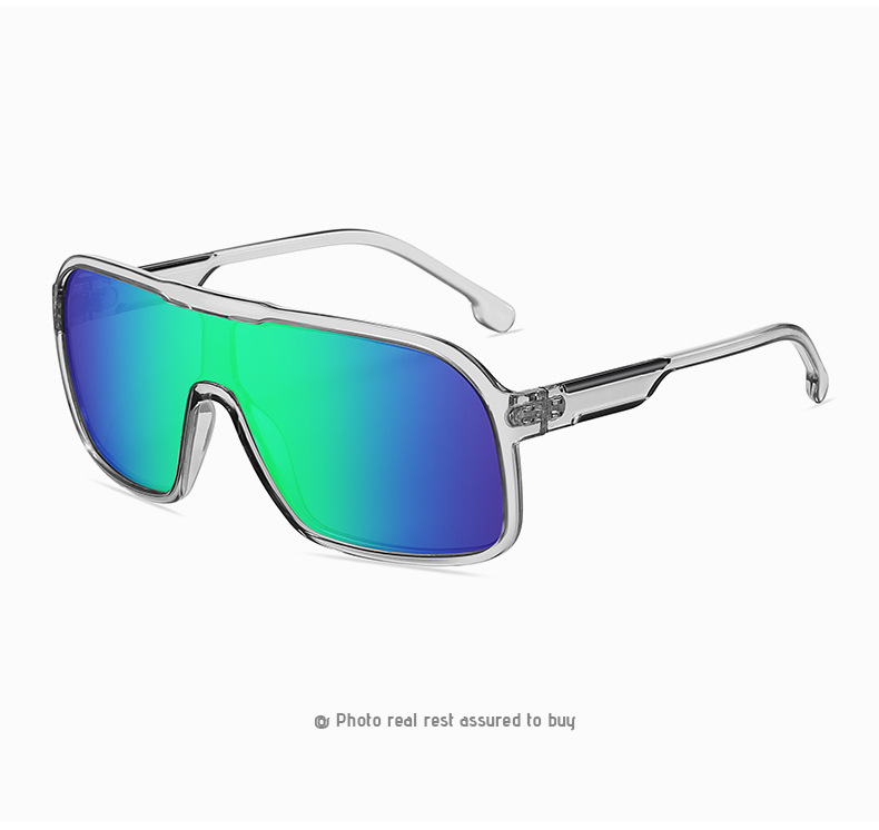 New one-piece large-frame outdoor sports sunglasses, cross-border polarized and colorful cycling sunglasses, trendy sunglasses 3086 pic 27