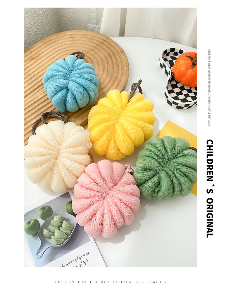 [LOVELY HOME] [holing jia] fuente fabricante 50g dibujos animados calabaza grande bola de baño toalla de baño bola de baño suave no dispersa bola de baño al por mayor pic 10