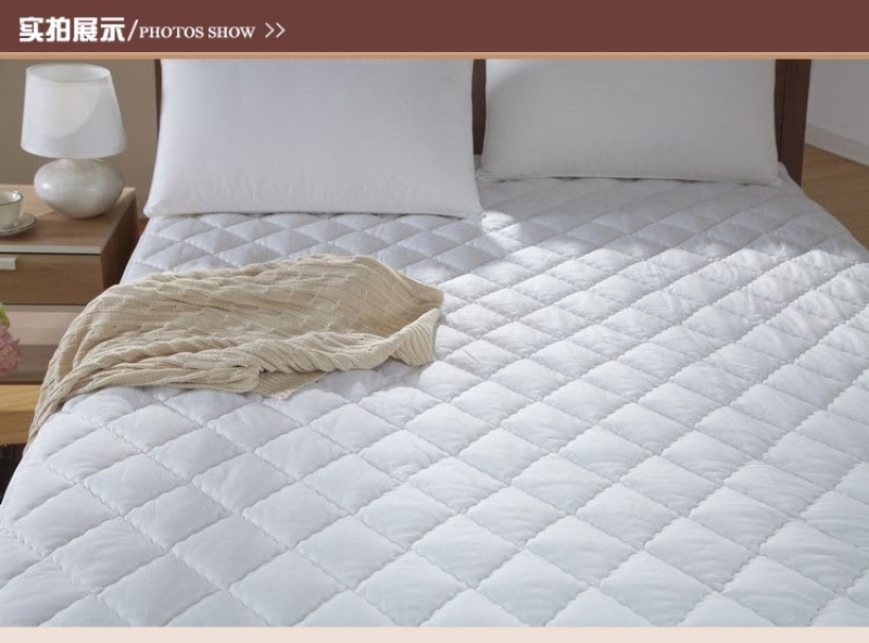 Hotel bedding: white anti-down fabric, all-cotton mattress; school household Simmons protective pad pic 22