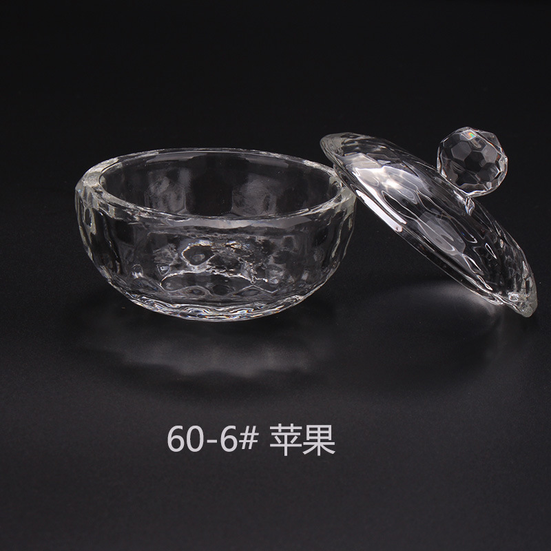 Cross-border exclusive glass crystal cups with LIDS for nail art, irregular-shaped crystal cups, and special octagonal cups for holding crystal liquid pic 14