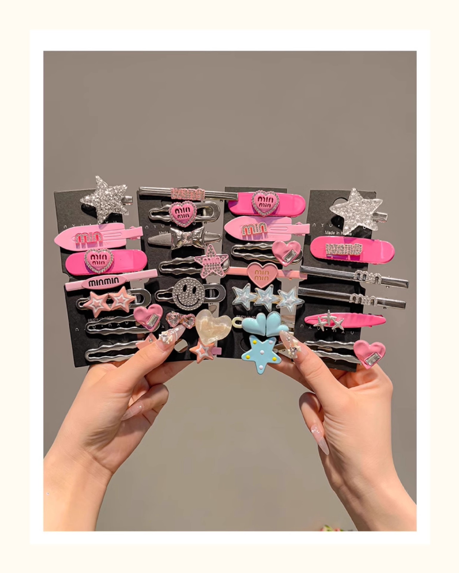 甜酷辣妹y2k星星发夹女ins轻奢侧边夹鸭嘴夹简约百搭碎发发卡头饰详情40