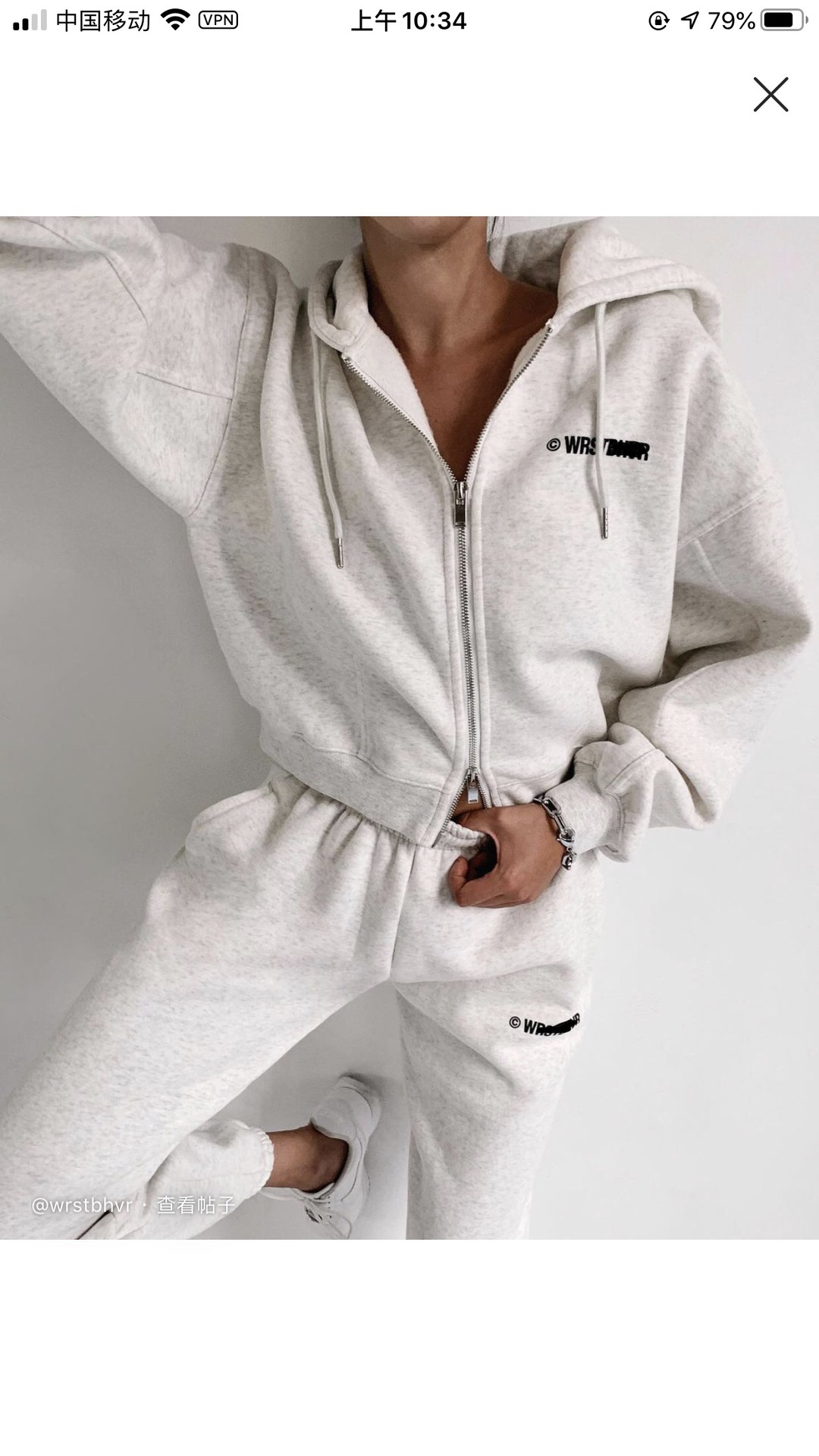 A thickened and fleece hooded suit jacket with an ins trendy girl design sense, a short grey hooded cardigan for women pic 9