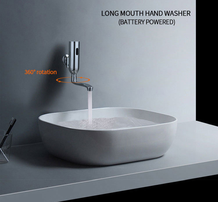 Intelligent sensor faucet, fully automatic single-cooling wall-mounted water outlet, bathroom wall-mounted infrared sensor hand wash pic 34