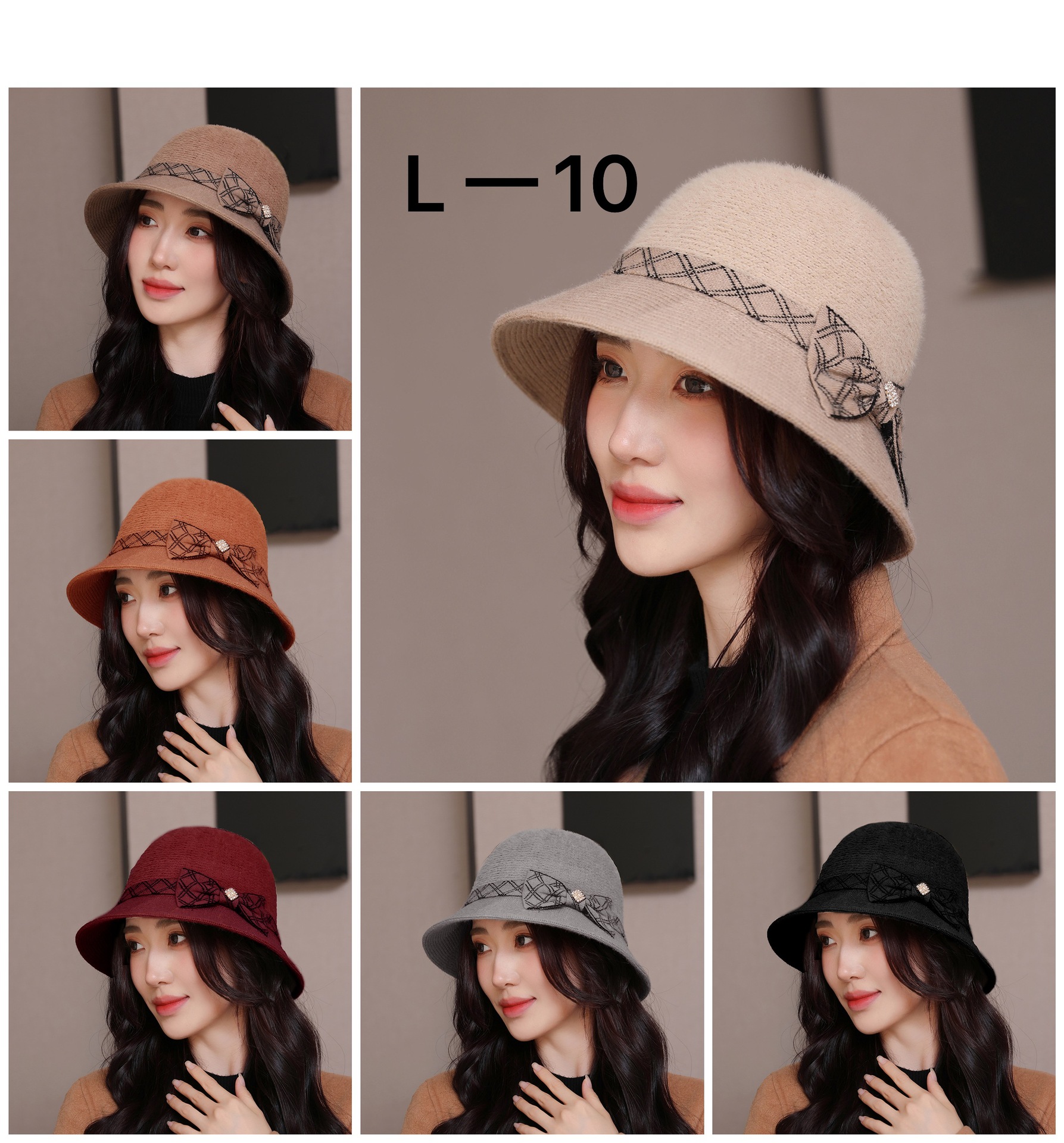 秋冬渔夫帽子女复古可折叠盆帽赫本风优雅保暖针织帽简约文艺礼帽详情1