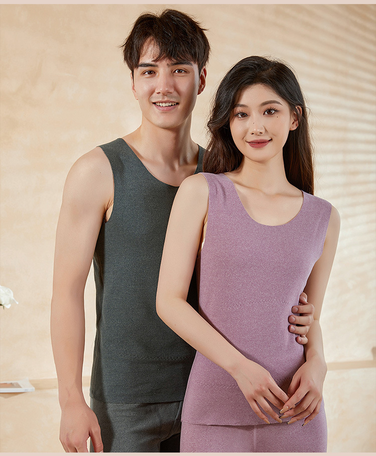 The 2022 new style of German velvet temperature-changing patch vest with fleece thickening and warmth, a seamless inner layer for men in autumn and winter pic 16