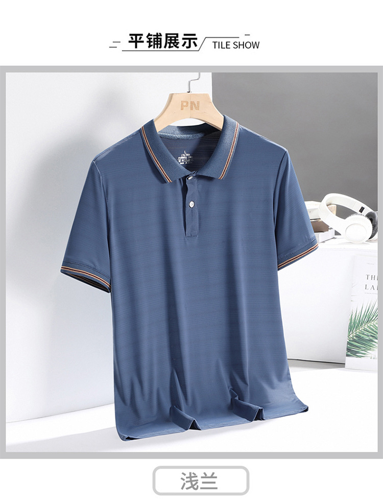 夏季中老年翻领半袖t恤男宽松休闲中年爸爸夏装短袖POLO衫男上衣详情9