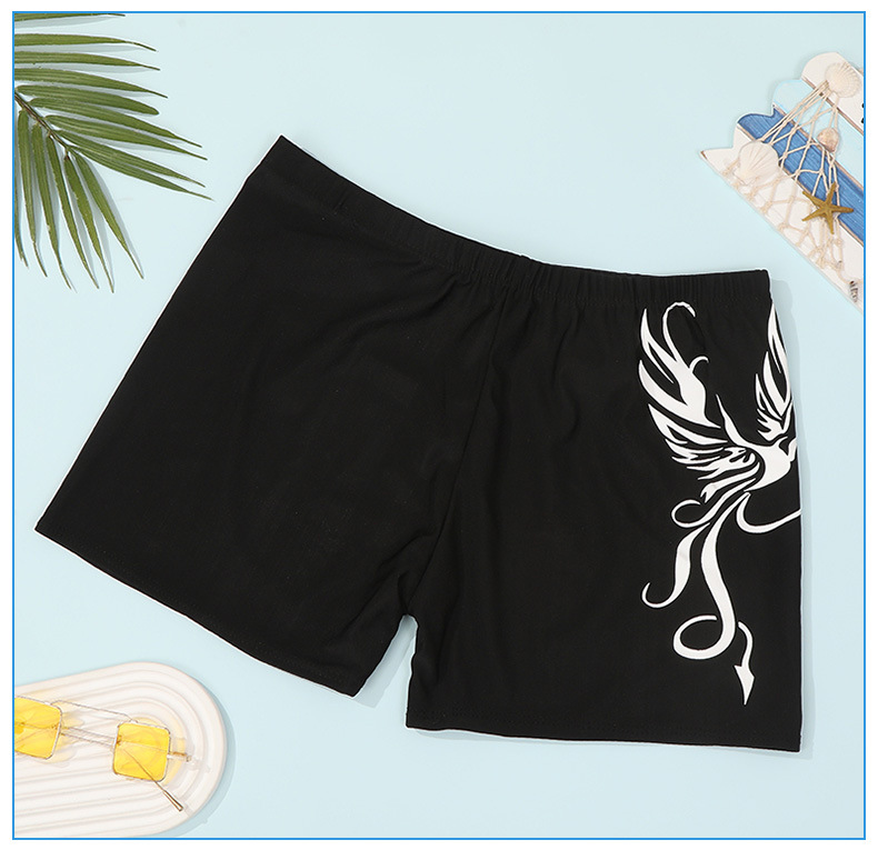 新款男士泳裤成人平角胶印沙滩裤泳池短裤男条纹游泳裤宽松舒适详情16