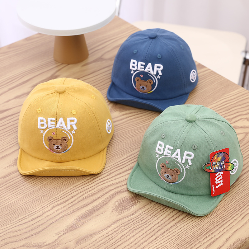 婴幼儿春夏帽子 6-12个月男女童太阳帽宝宝鸭帽舌熊遮阳防晒1-2岁详情5