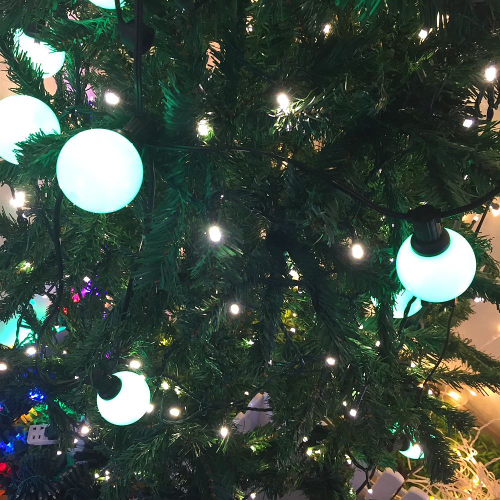 Venta directa de fábrica led colored lights string al aire libre RGB big ball lights string decorative wedding holiday lights string christmas lights pic 5