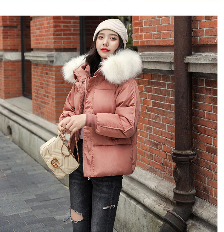 New winter cotton-padded jacket, thickened cotton-padded jacket, down cotton-padded jacket for women, short Korean-style fitted hooded bread jacket pic 10