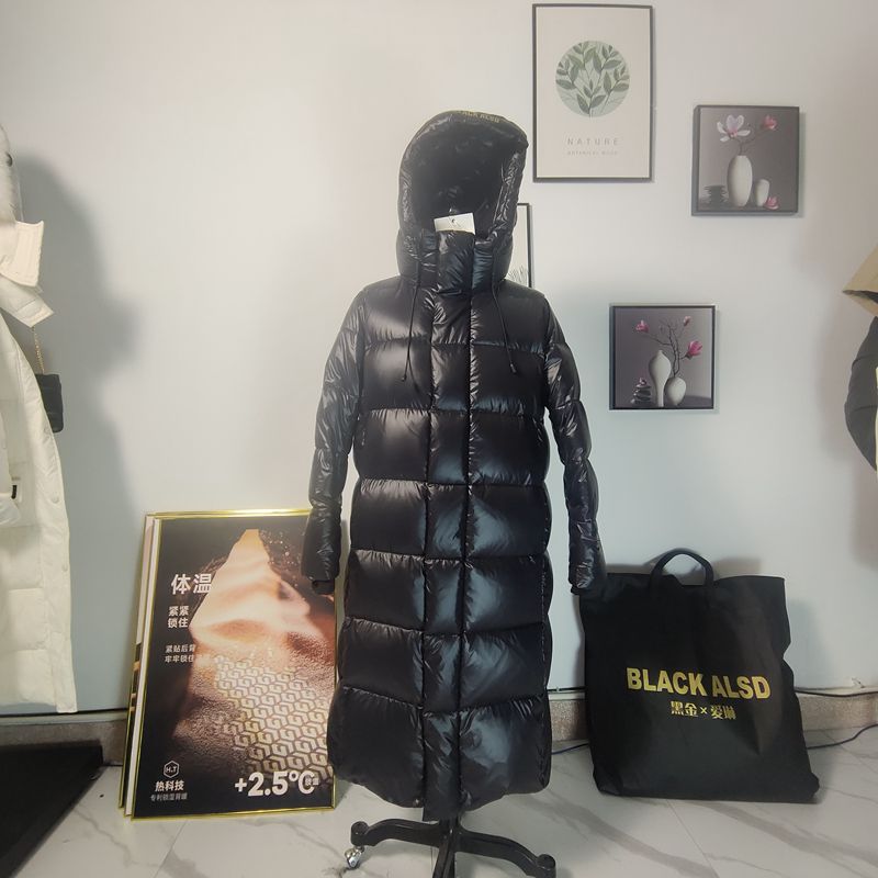 【黑金鹅绒】高端鹅绒中长款羽绒服男女同款情侣冬季连帽外套女潮详情10
