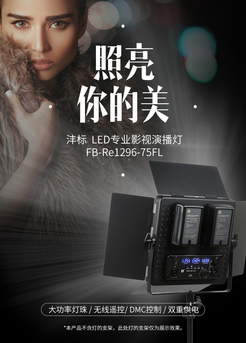 Fengbiao Re1296 Photography light, fill light, studio shooting lighting, professional film and television light, video soft light pic 1