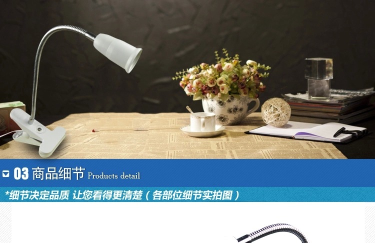 E27 screw-type universal wire-equipped lamp head, two-pin plug, night light clip lamp base with switch, table lamp base pic 4