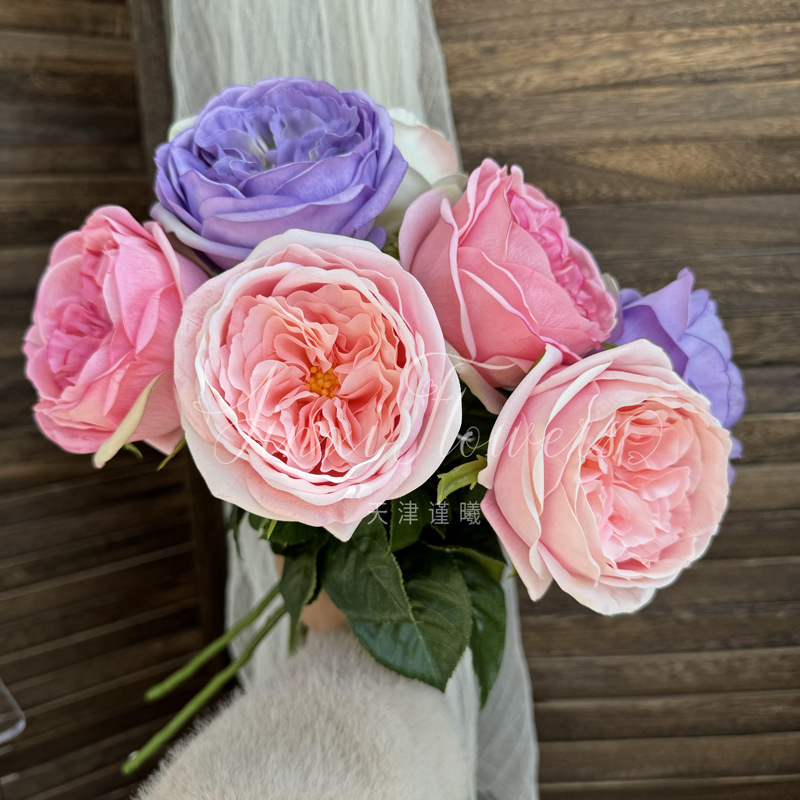 莫奈花园仿真花仿真花束法式婚礼装饰花高级感场景布置手感假花详情8