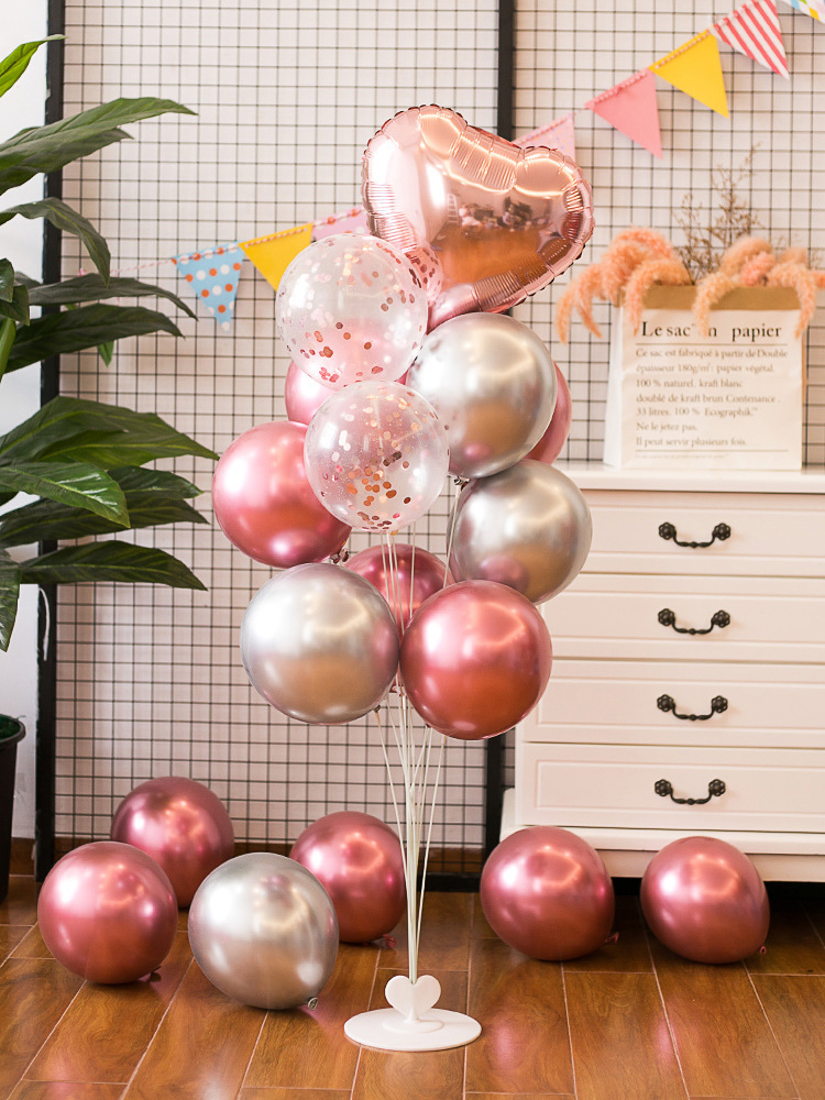 桌飘支架气球立柱结婚婚房场景布置地飘路引汽球底座婚庆用品详情2